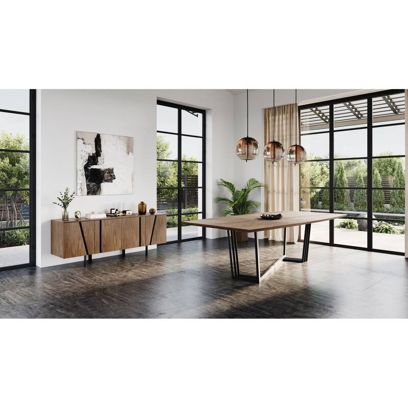 Modrest Mario Modern Walnut Veneer Buffet
