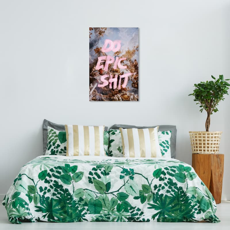 Wynwood Studio Canvas Fashion and Glam Do Epic Pink and Pastel Pink Modern & Contemporary Wall Art Canvas Print - 36 x 24