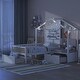 preview thumbnail 19 of 26, Twin Size House Bed Platform Bed with Sofa, Charging Station & Storage