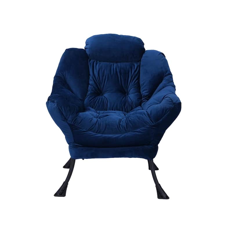 Modern Steel Frame Leisure Sofa Chair with Armrests and A Side Pocket