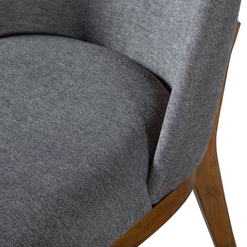 Furniture of America Leopold Rounded Solid Wood Dining Chairs (Set of 2)