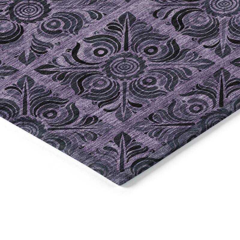 Machine Washable Indoor/ Outdoor Chantille Mosic Rug