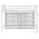 preview thumbnail 28 of 26, Twin Size Loft Bed with Shelves, Built-in Ladder, Pine Wood Frame, Grey