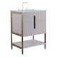 Option Bright Taupe - Satin Brass Hardware
