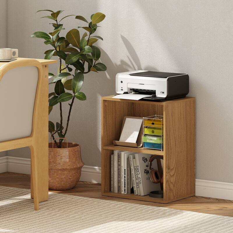 Gymax 2-Cube Bookcase w/ 5-Position Adjustable Shelf Anti-Toppling