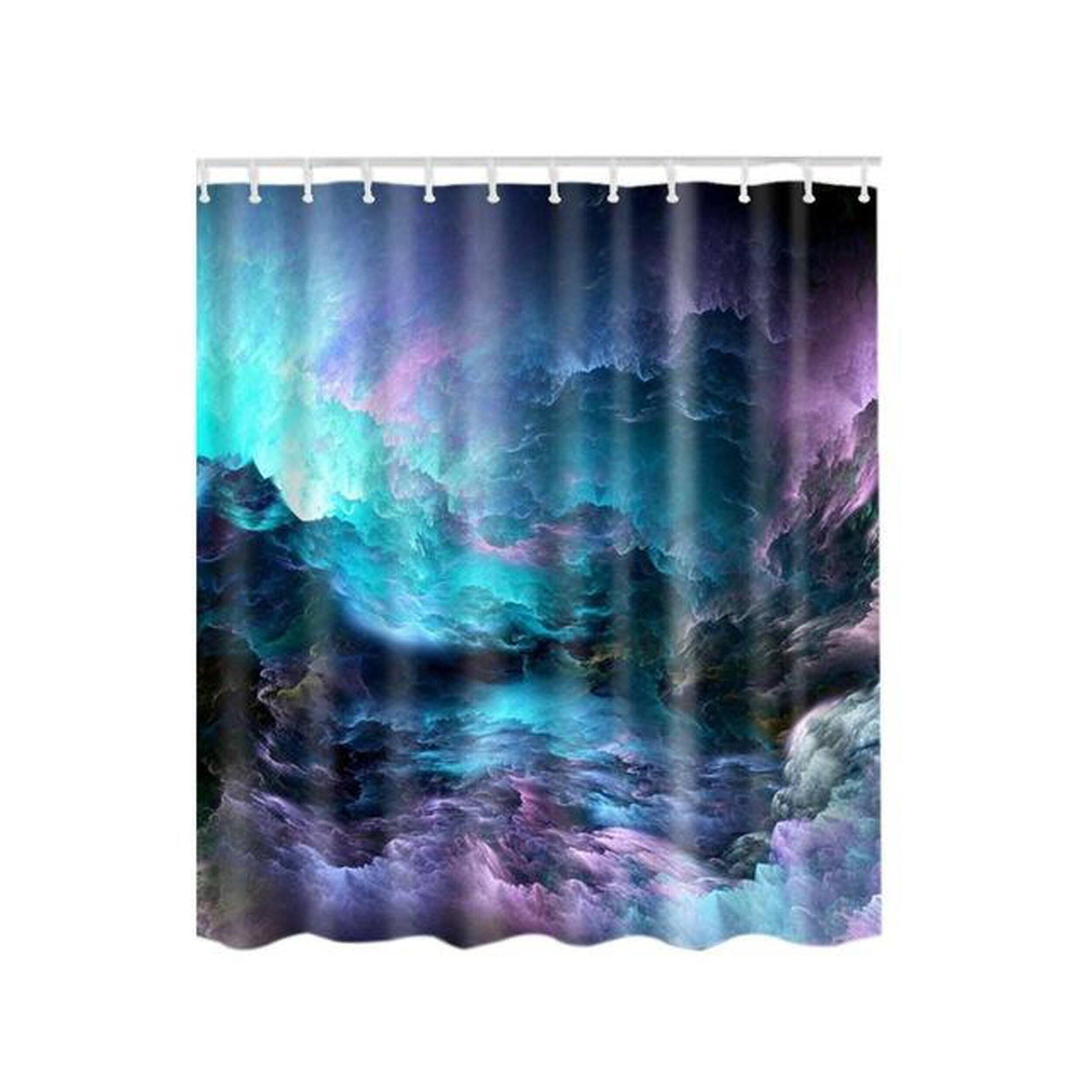 Shop Shower Curtain Sky Surf Waves Polyester Bathroom Set With Hooks Overstock 25414489