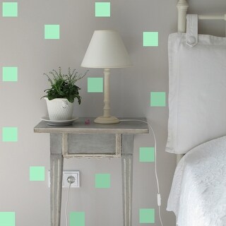 Walplus Peel and Stick Glow In The Dark Square Wall Sticker Home Room Decor