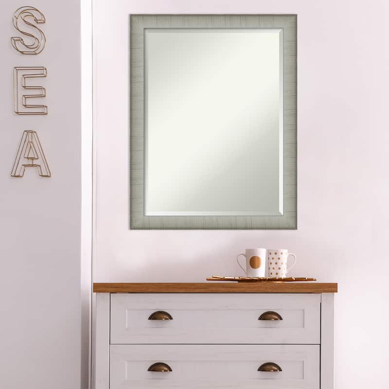 Beveled Bathroom Wall Mirror - Elegant Frame