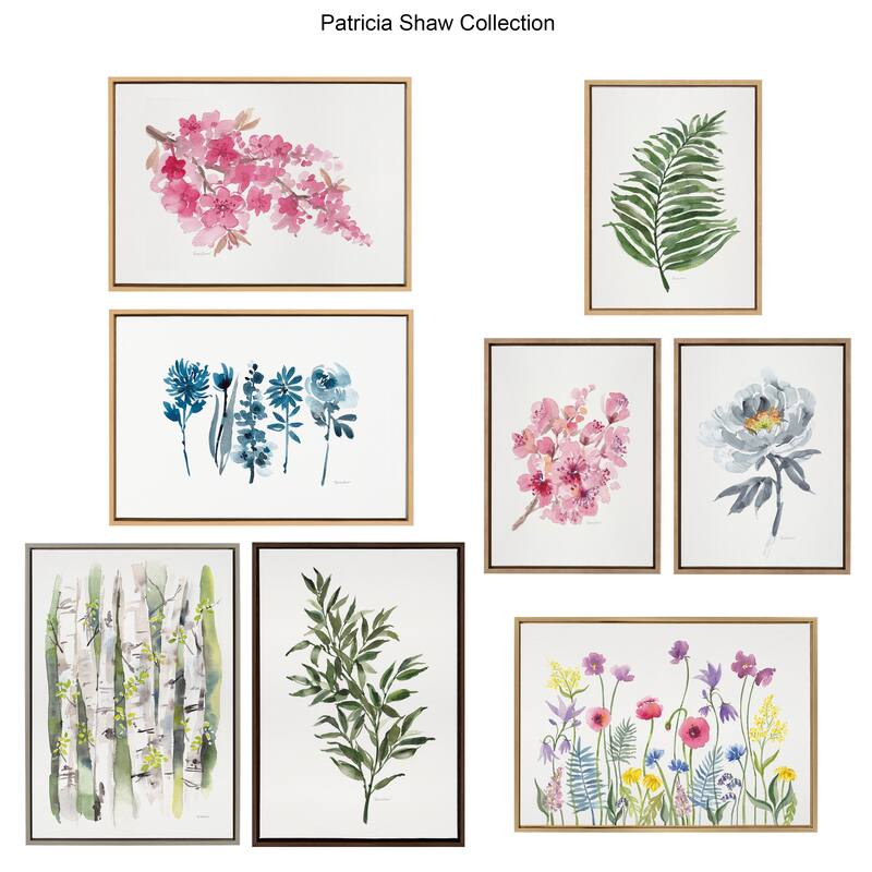 Kate and Laurel Sylvie Green Fern Framed Canvas by Patricia Shaw
