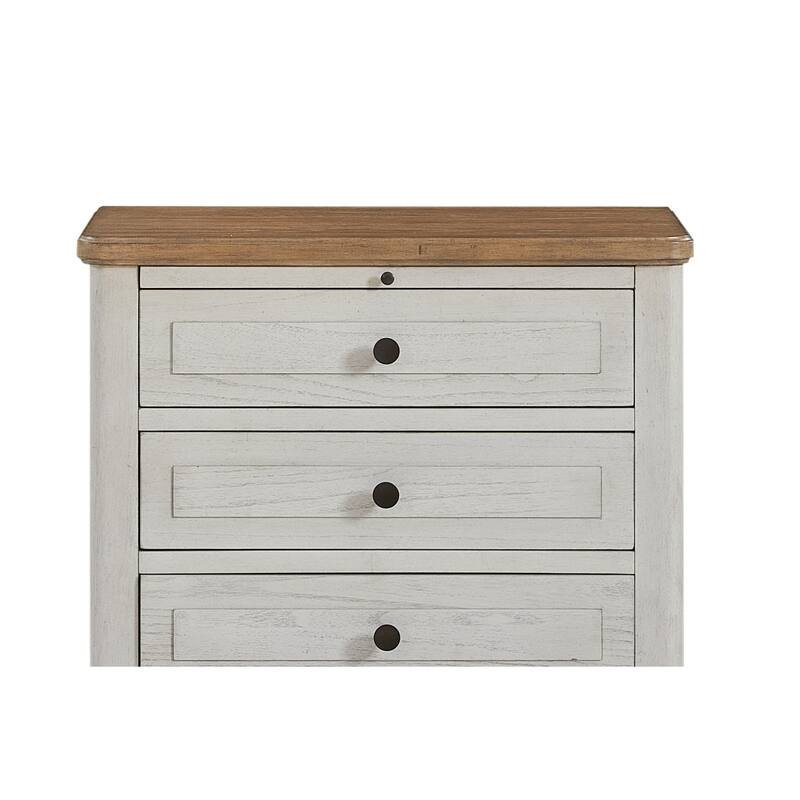 3 Drawer Nightstand with USB - Cement and Sand