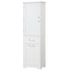 preview thumbnail 24 of 23, Freestanding Tall Bathroom Storage Cabinet, with 2 Different Size Drawers and Adjustable Shelf, Painted Finish