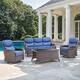 Option Brown Wicker / Blue Cusion