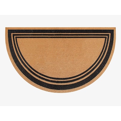 A1HC Natural Coir Flock Door Mat for Front Door, 30x60, Anti-Shed Treated Durable Doormat for Outdoor Entrance, Low Profile