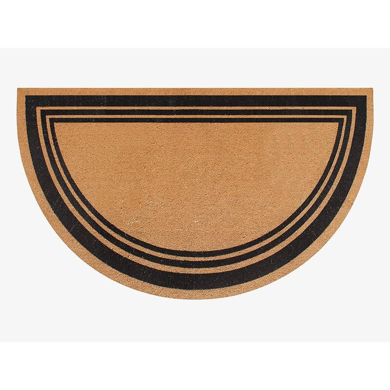 A1HC Natural Coir Flock Door Mat for Front Door, 30x60, AntiShed