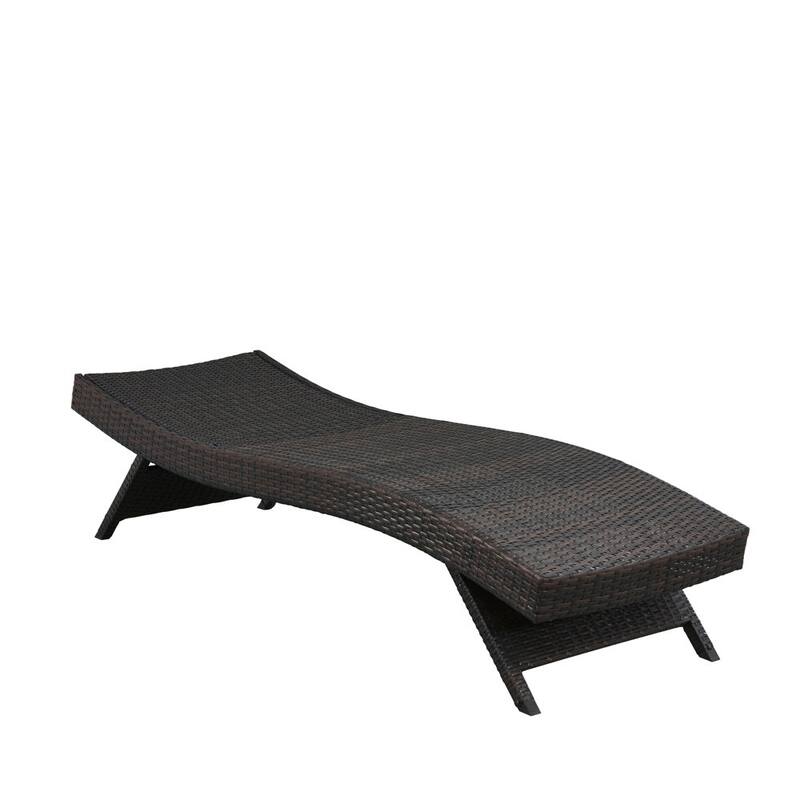 Outdoor Patio Lounge Chairs Rattan Wicker Patio Chaise Lounges Chair - Set of 4 - N/A