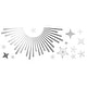 preview thumbnail 3 of 2, RoomMates Silver Sunburst Peel and Stick Decals With Circle Mirror