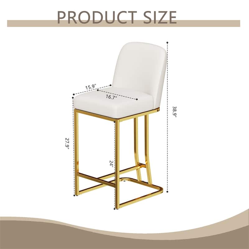 Dining Bar Chairs Set of 2,Modern Style Bar Chairs with High Stools