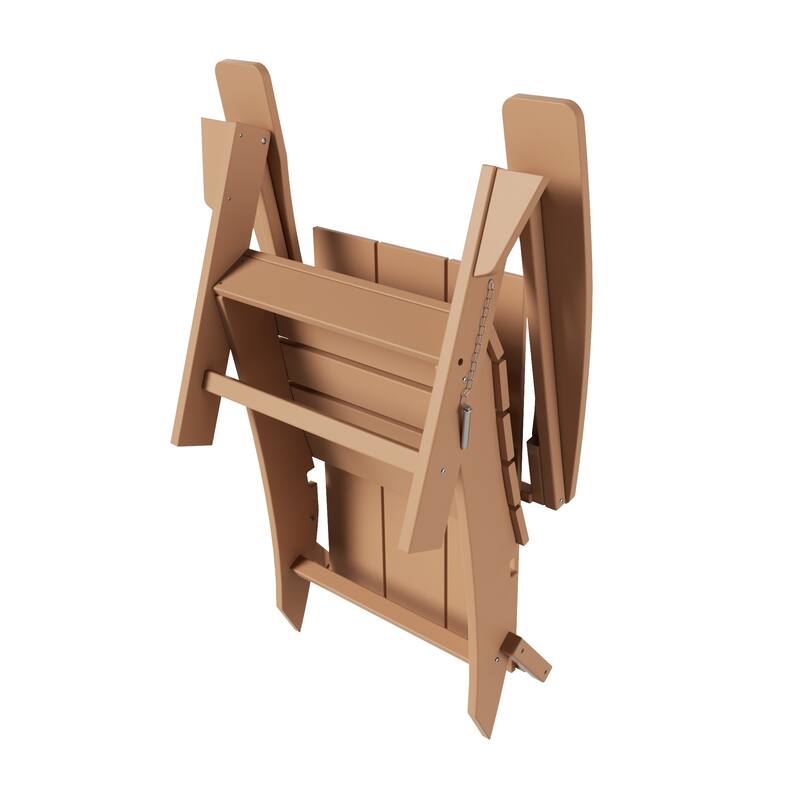Shoreside Modern 12-Piece Folding Adirondack Chair With Ottoman And Side Table