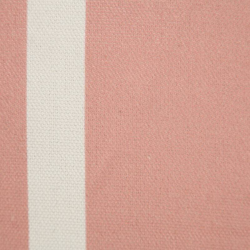 Handwoven Striped Outdoor Square Throw Pillow Cover - 20" - Pink and Cream
