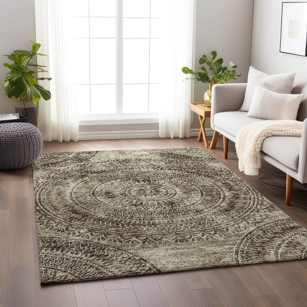 Premium Washable Super Soft Boho Medallion Mayfield Rug