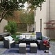 preview thumbnail 8 of 16, 7-piece Patio Outdoor Wicker Sectional Sofa Set with Storage Box and Ottoman Grey