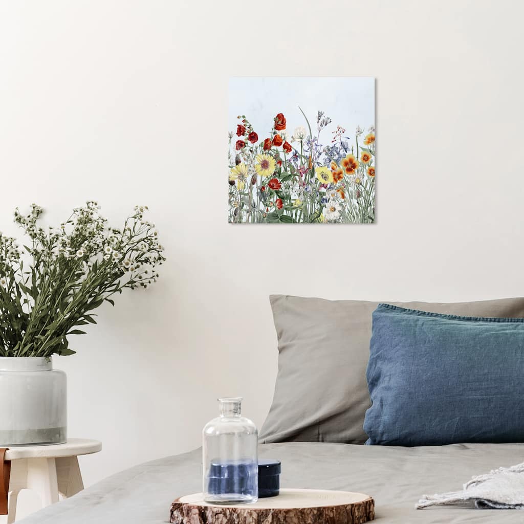 Wynwood Studio Canvas Classic and Figurative Lafleurisia Blue and Light Blue Traditional Wall Art Canvas Print