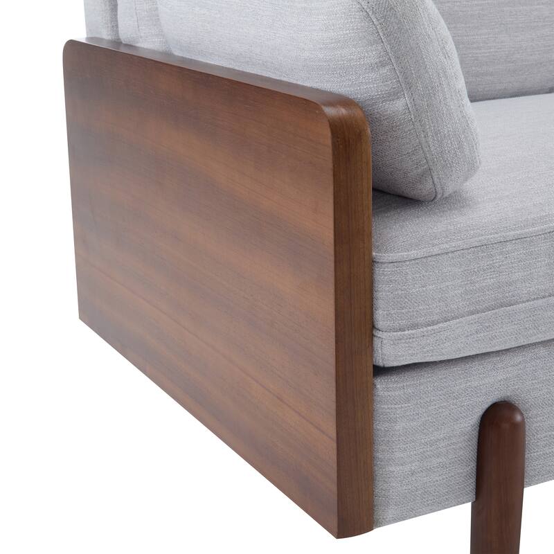 Mid-Century Modern Sofa with Slim Track Arms