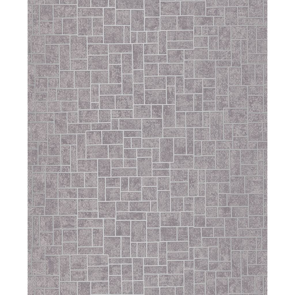 Decorline Etude Purple Geometric Wallpaper - 20.5in x 396in x 0.025in