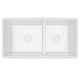 preview thumbnail 19 of 18, Karran 33" Double Bowl Workstation Fireclay Kitchen Sink with Reversible Fluted Apron Front