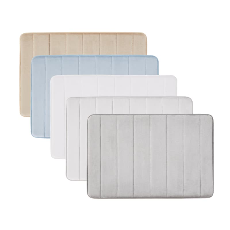 Truly Soft 2 Pack Solid Memory Foam Bath Rug