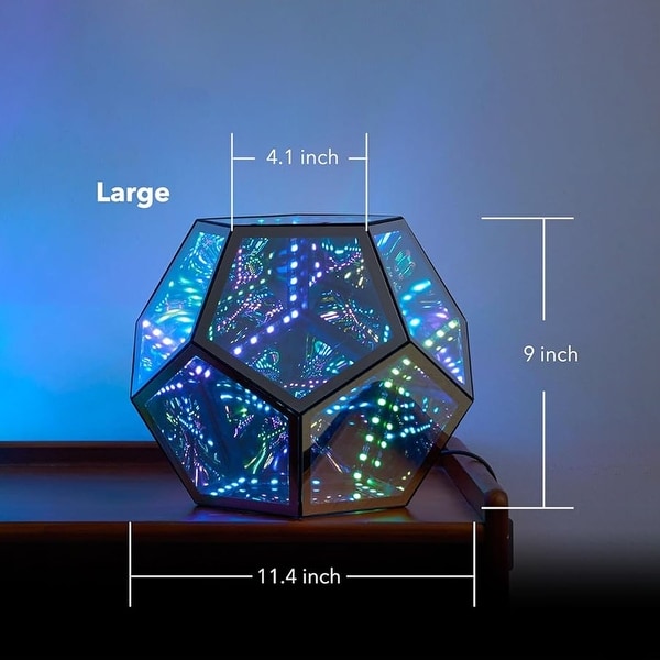 Large Infinity Dodecahedron Gaming Light - 11.5 inch - Bed Bath