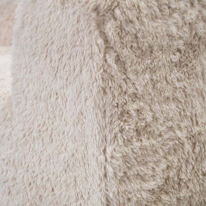 Furniture of America Ylena Modern 2-Piece Faux Fur Foam Modular Compressed Loveseat