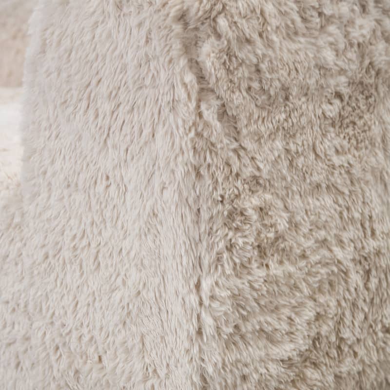 Furniture of America Ylena Modern 3-Piece Faux Fur Foam Modular Compressed Sofa