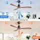 preview thumbnail 3 of 199, 42“/52"/60"/48" Noiseless Walnut Wood Ceiling Fan with Remote Control, Integrated Light Optional