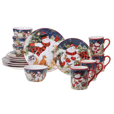 Certified International Magic Of Christmas Snowman 16-piece Dinnerware Set, Service for 4