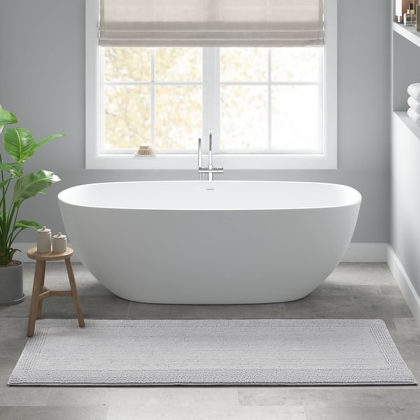 slide 2 of 23, Madison Park Signature Splendor 100-percent Cotton Tufted 3000 GSM Reversible Bath Rug 17x24" - Grey