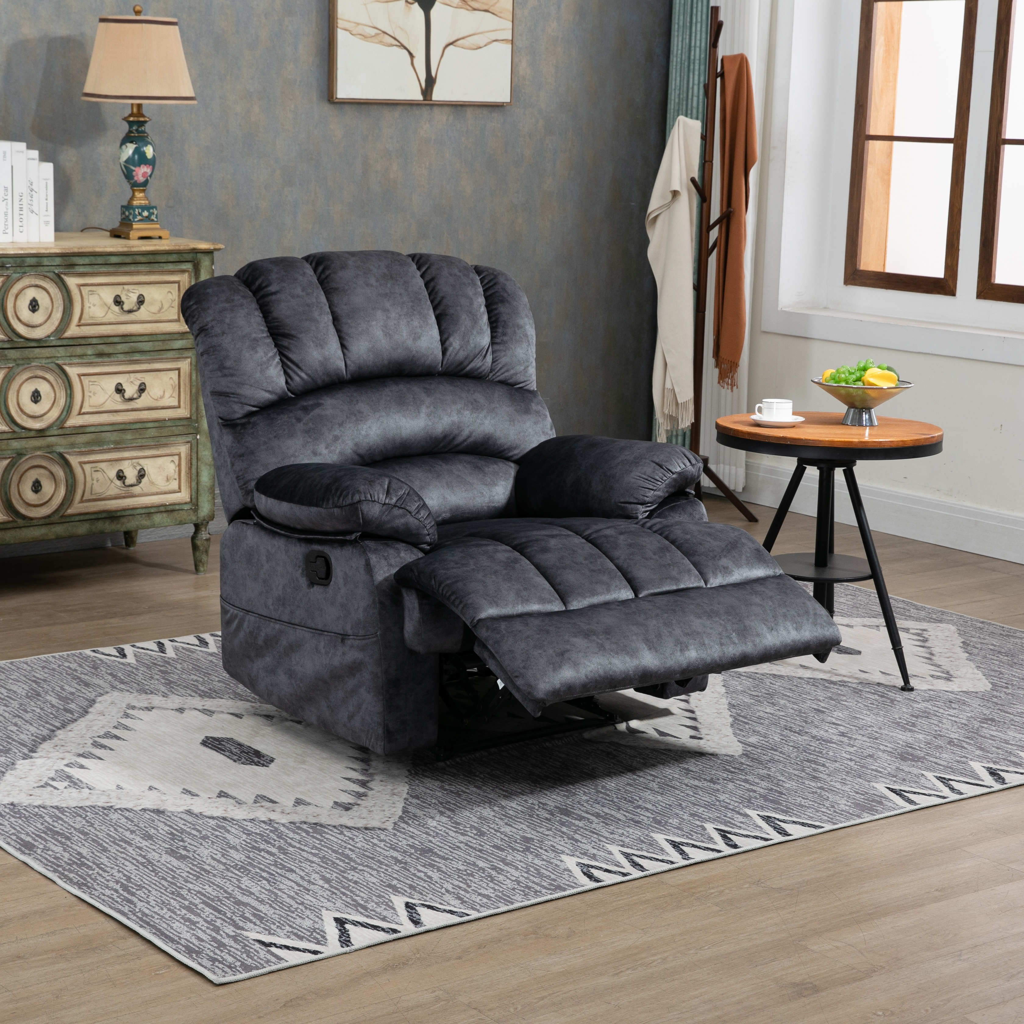 Dark grey oversized sale chair