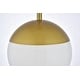 preview thumbnail 5 of 9, Elian 1-Light Plug in Pendant with frosted white shade - 8" Diameter