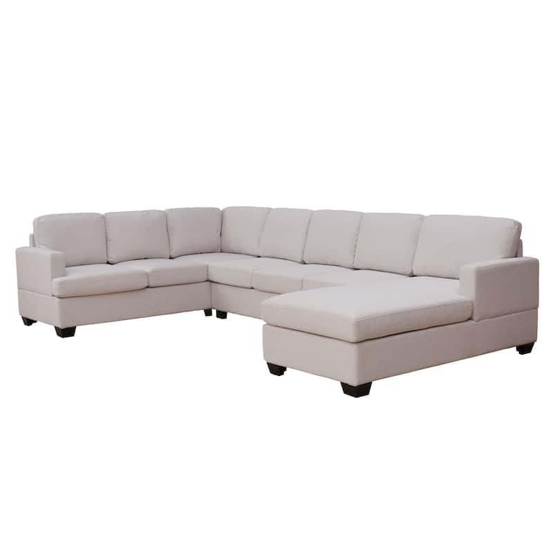 Living Room Sectional Sofa Set Modern Large Upholstered U-Shape ...