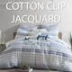 Anahita 100% Cotton Clipped Dot Stripe Jacquard 5-Piece Bedding Comforter Set