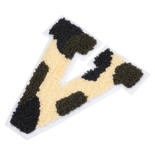 Letter V Patch Iron on Letter Patch Alphabet 4x3.5 Inch 3D Embroidery ...