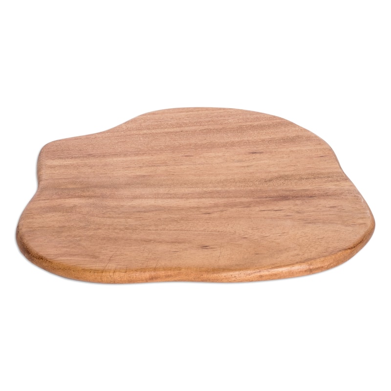 Novica Handmade Abstract Flavors Wood Cheese Board