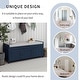 preview thumbnail 12 of 35, Storage Shoes Bench with 3 Shutter-shaped Doors and Removable Cushion