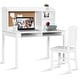 preview thumbnail 12 of 34, Costway Kids Desk & Chair Set Study Writing Desk w/ Hutch & - See details