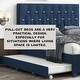 preview thumbnail 1 of 33, Queen Platform Bed with Twin XL Trundle and Dual Storage Drawers Blue