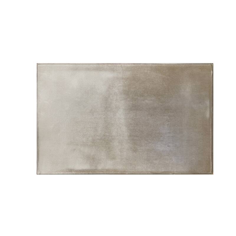 Beige Velvet Nightstand with Tufted Drawers and Velvet Lining