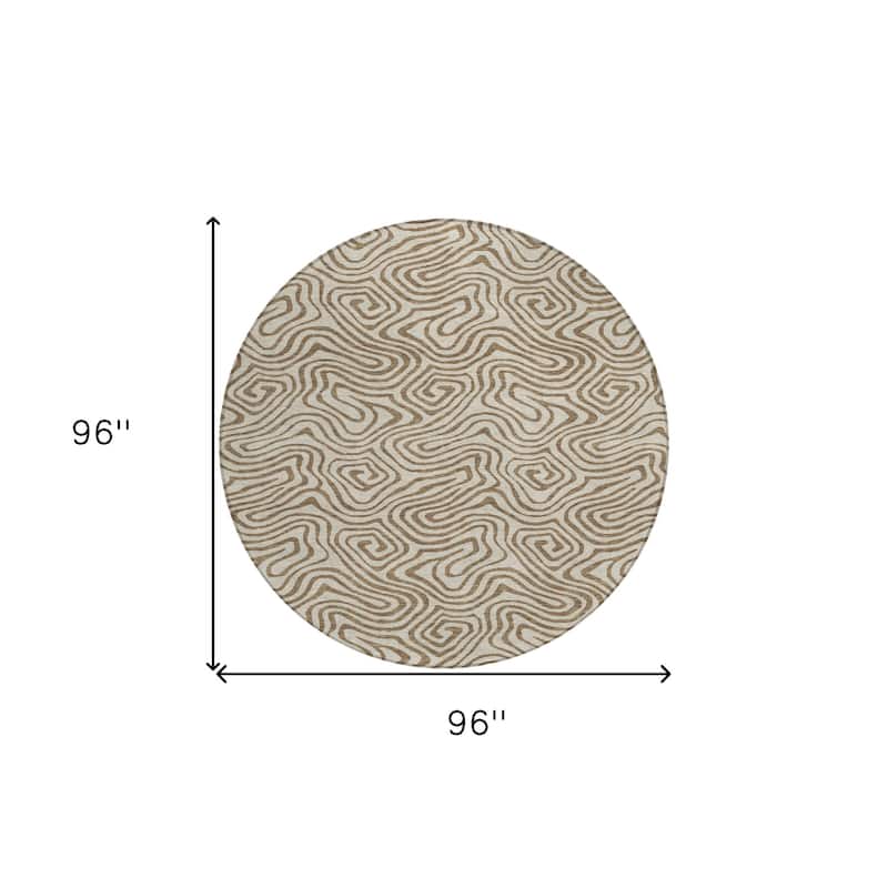 HomeRoots Abstract Transitional Rectangle Outdoor Rug