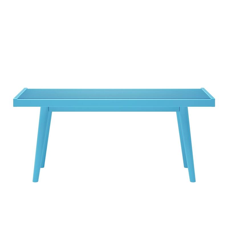 Plank and Beam Mid Century Single Wood Entryway Bench