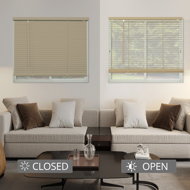 CHICOLOGY Cordless 1-Inch Vinyl Mini Blinds, Room Darkening