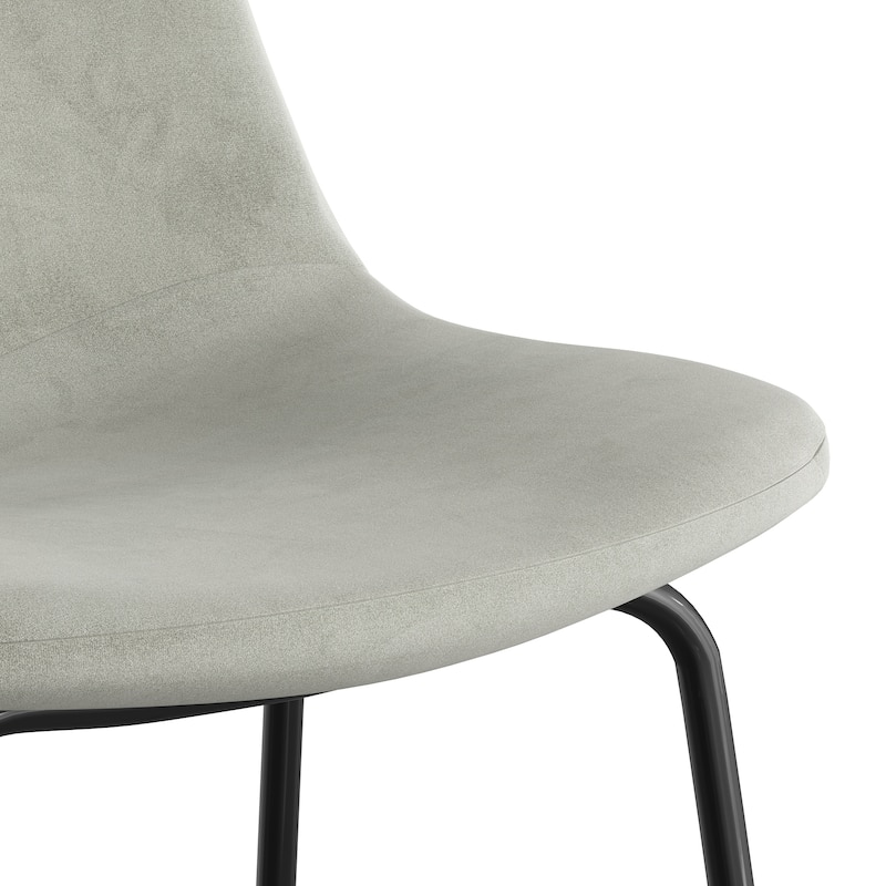 Maxine Velvet Bar Height Stools Black Legs (Set of 2)